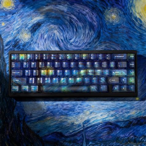 Starry Sky Theme PC Transparent Keycaps