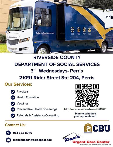 CBU Mobile Health Clinic – Perris & Temecula | Clínica CBU Móvil, 21091 ...