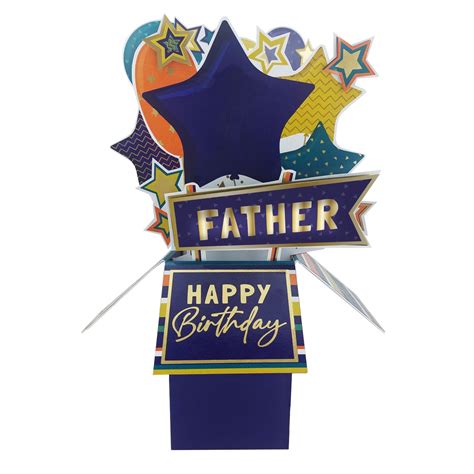 Clever Cubes Father Happy Birthday Pop Up Birthday Card For Dads 3D Cu ...