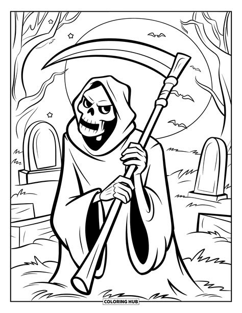 55+ Grim Reaper Coloring Pages for Kids & Adults (Free)