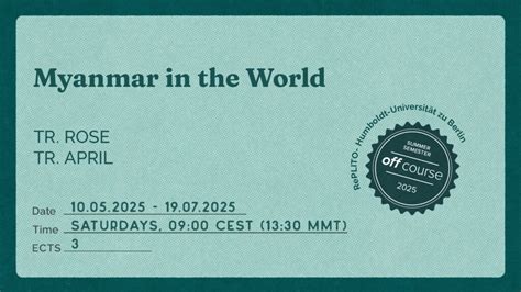 Myanmar in the World - Off University