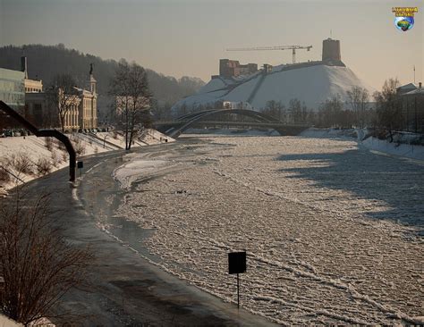 Lithuania - Ice has locked the Neris River, causing water levels to ...