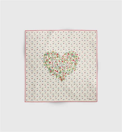 Dioramour Doves & Roses 70 Square Scarf Multicolor Silk Twill | DIOR