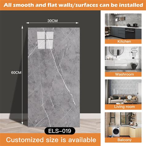 Lot de 10 panneaux muraux adhésifs (60 x 30 cm), carrelage mural ...