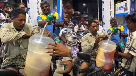 Man Buys Fuel In Plastic Water Jar At Tamil Nadu Petrol Pump, Video ...