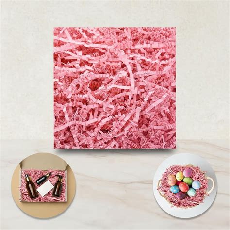 Crinkle Paper Filler, Shredded Paper For Gift Baskets, Pink Crinkle Cut ...