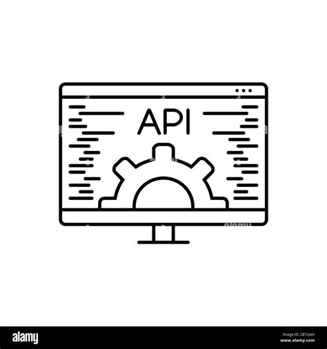 Icon api data technology Black and White Stock Photos & Images - Alamy