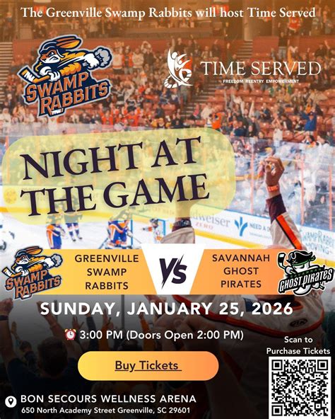 Time Served at Swamp Rabbits Hockey Game , Bon Secours Wellness Arena ...