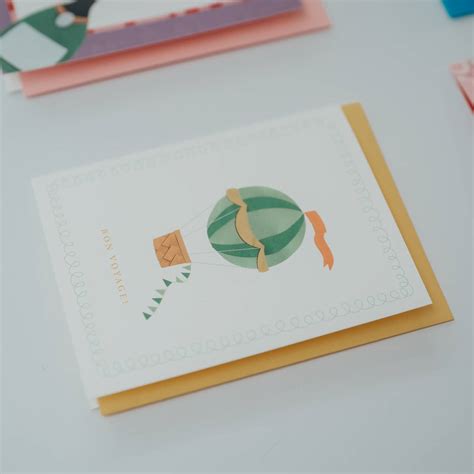 Wholesale Bon Voyage! Hot Air Balloon Card for your store - Faire