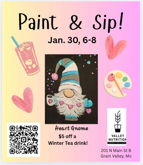 Valley Nutrition Sip & Paint!, Valley Nutrition, Grain Valley, 30 ...