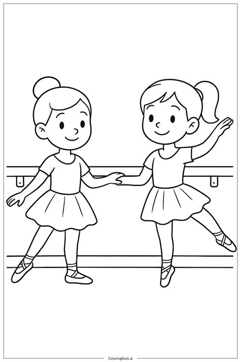 Simple Dance Pose Coloring Page (Free PDF&PNG Printable)