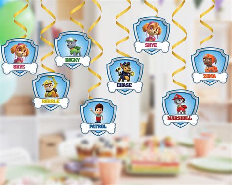 Paw Patrol Theme Swrils | Customized Birthday Party Supplies Online ...