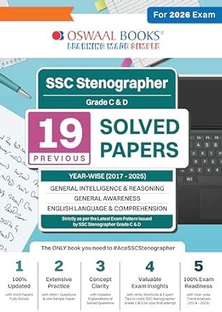 Buy Oswaal SSC Staff Selection Commission Stenographer Grade C & D 19 ...