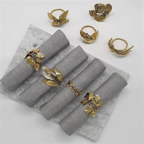 Brass Gold Napkin Rings - Etsy