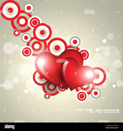 Red color heart on Stock Vector Images - Alamy