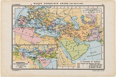 Arab Conquests Map 622–945 | Islamic Empire & Abbasid Caliphate ...