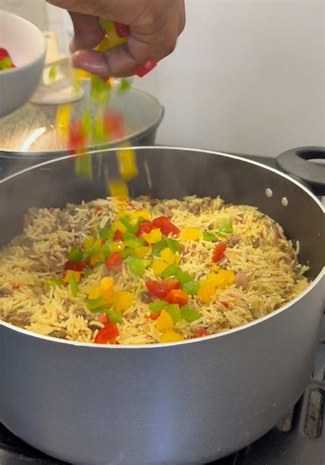 Nigerian Dirty Rice Recipe — One‑Pot Seasoned Mince & Peppers | TikTok