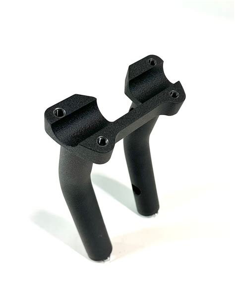 6" One Piece Lower Handlebar Riser, Wrinkle Black - 2" Pullback / With ...