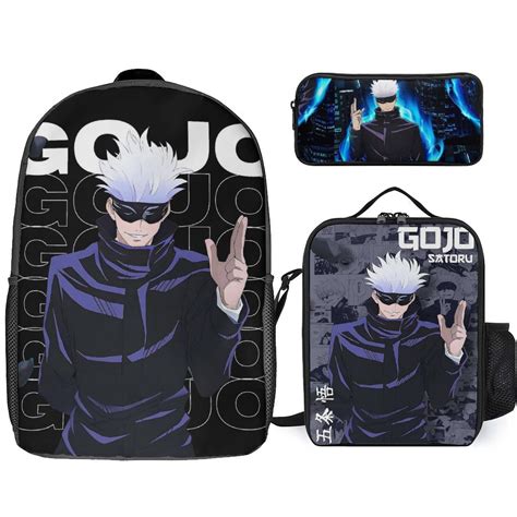 Jujutsu Kaisen Gojo Backpack 3 Piece Set Lightweight Laptop Bag ...
