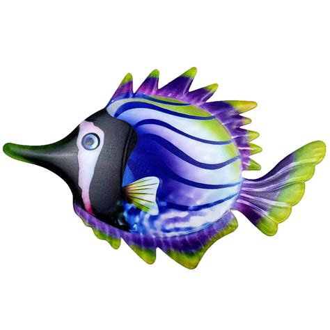 BAOPAI Artistic Long Mouth Fish Simulation Iron Metal Wall Hanging ...