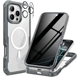 seacosmo for iPhone 16 Pro Case, Full Body Bumper with Built-in 9H ...