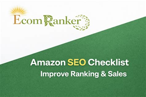 Amazon SEO Checklist: Improve Ranking & Sales