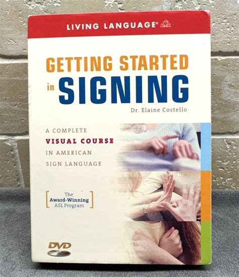 Living Language Getting Started in Signing ASL Book + DVD | American ...