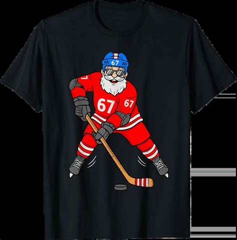 67 Ice Hockey Santa Six Seven Meme Sport Mens Boys T-Shirt All Size S ...
