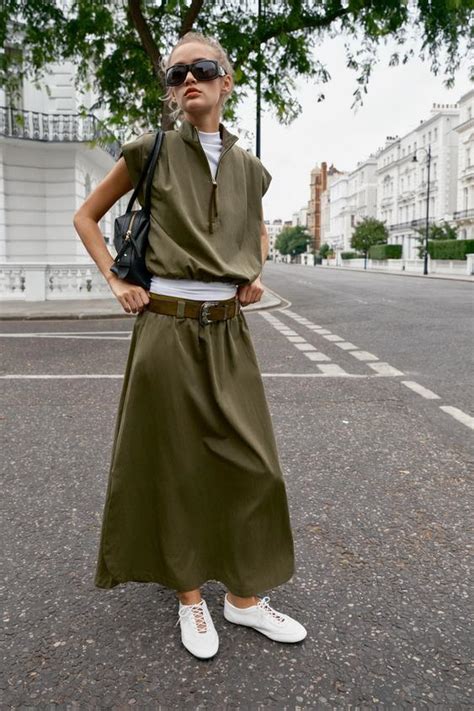 PLEATED BALLOON TOP - Dark khaki | ZARA India