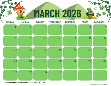 March 2026 Calendars | 40 Free Printable PDF
