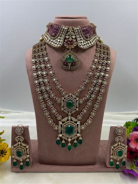 Pooja Jaipuri Premium Combo Set – Kaushalya Art Jewellery