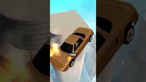 What happens when you jump from the highest point with a burning car in ...