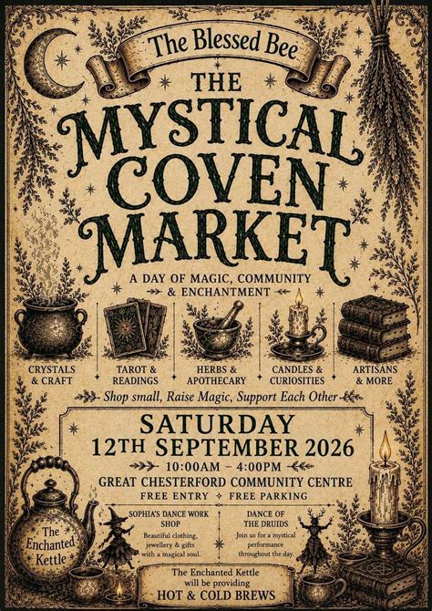 mystical Coven Market , Great Chesterford Community Centre, Saffron ...