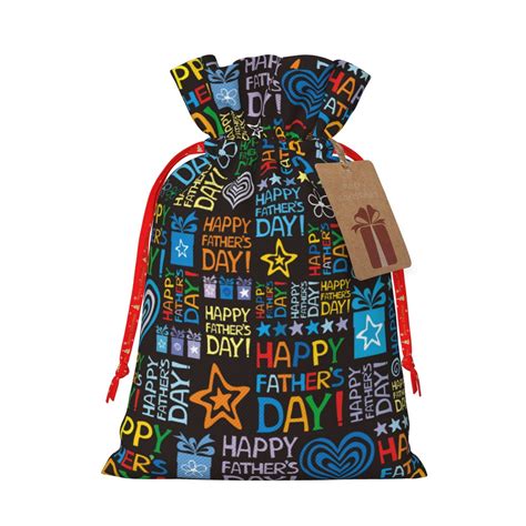 Xecao Happy Father Day Print Burlap Gift Bags with Drawstring and Gift Tags, Gift Bags, Burlap ...