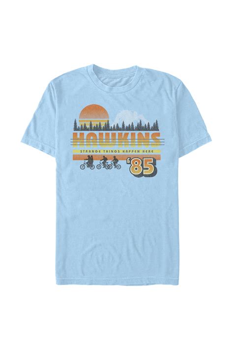 Stranger Things Netflix Men's Retro Hawkins Bikers Short Sleeve Graphic ...