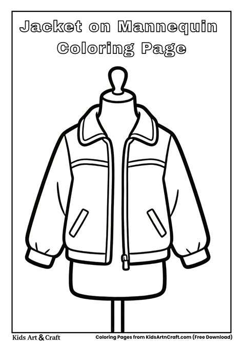 Jacket Coloring Pages for Kids - Kids Art & Craft