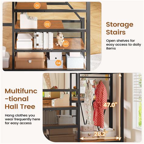 Twin Size Loft Bed with L Shaped Desk and Wardrobe, Metal Loft Be