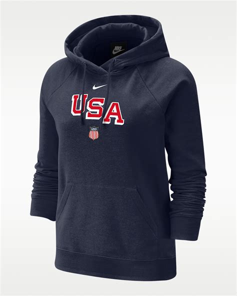Sudadera con gorro para mujer Nike USA Varsity Fleece "Gold Medal ...