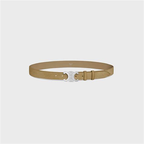LARGE 30MM TRIOMPHE BELT IN SUEDE CALFSKIN - | CELINE