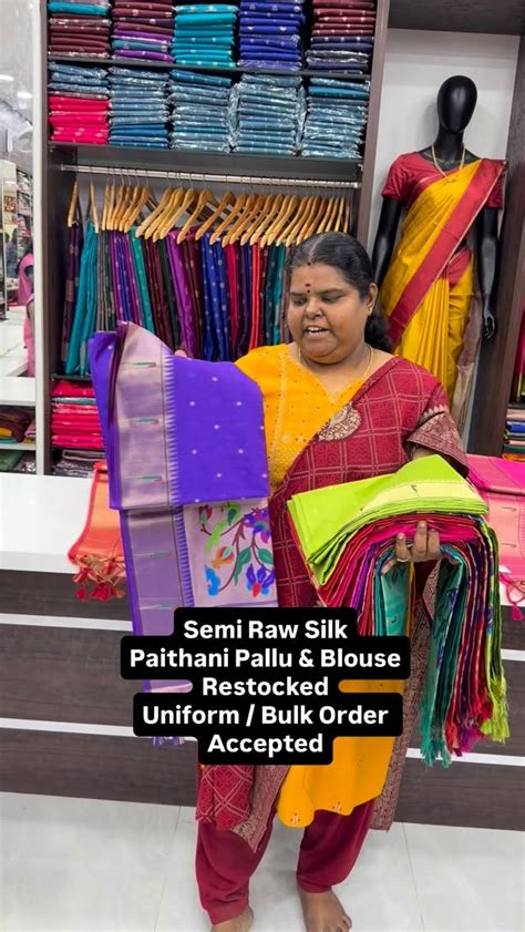 Paithani Design | Restocked | Semi Raw silk Saree | Flat 5% less no ...