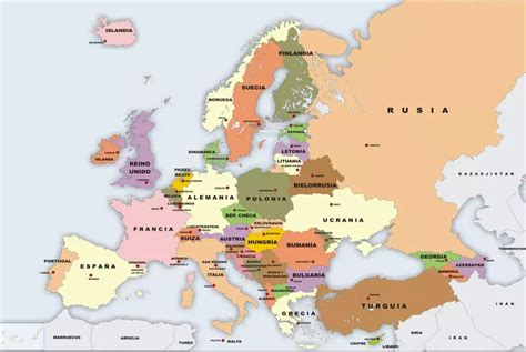 Los Países y capitales de Europa
