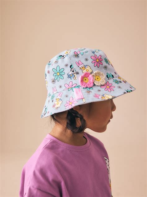 Buy Blue/ Pink Minnie Mouse Pastel Printed Bucket Hat (3mths-13yrs ...