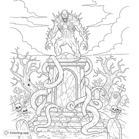 Venom Mausoleum Overgrown Cemetery - Coloring.app