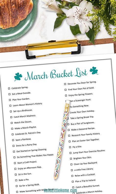 March Bucket List (40 Things to Do in March) | Hello Little Home
