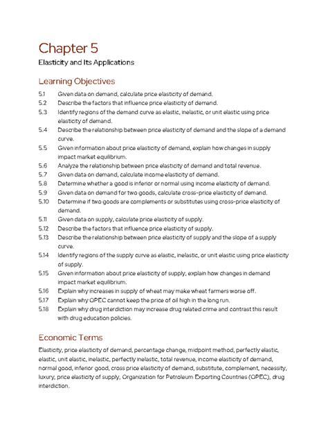 Chapter 5: Elasticity and Its Applications - Studocu