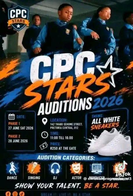 CPC star Auditions , Online event, Pretoria, South Africa, 27 June to ...