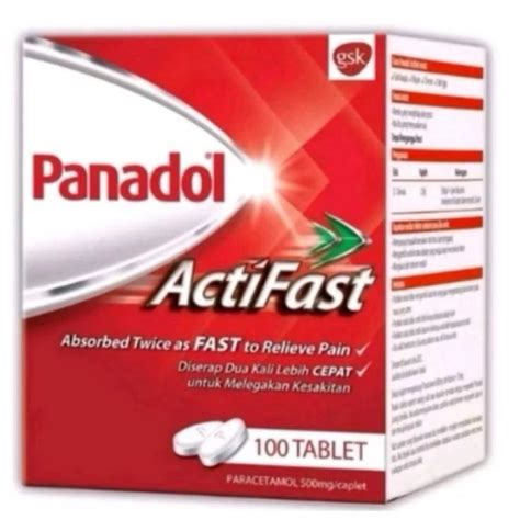 PANADOL ACTIFAST 100'S (100% ORIGINAL) | Shopee Malaysia