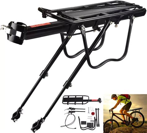 20 Inch Bike Universal Adjustable Rear Bike Rack - Fits 20" 24" 26 ...
