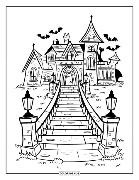 60+ Haunted Mansion Coloring Pages for Kids & Adults (Free)