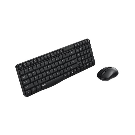Rapoo Wireless Multimedia Keyboard & Optical Mouse US_Black, 1 Year Wa ...
